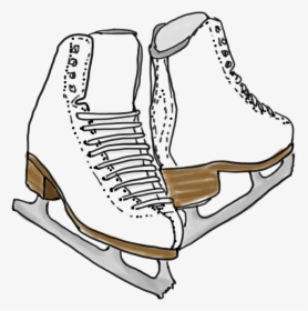 Skates Drawing Draw - Figure Skating Skates Drawing, HD Png Download, Transparent PNG