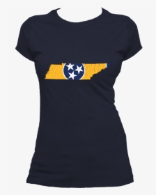 Tennessee Flag State Outline Yellow Womens Short Sleeve - Nerd Girl Shirts, HD Png Download, Transparent PNG