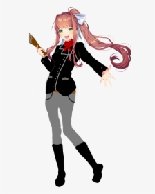 Oc Edited Media Welcome To A Brand New Beginning You - Doki Doki Literature Club Monika, HD Png Download, Transparent PNG