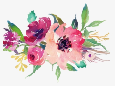 Peony Clipart Floral - Watercolor Floral Bouquet, HD Png Download, Transparent PNG