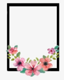 #overlay #stickers #sticker #flower #flowers #watercolour - Watercolor Floral Wreath Background, HD Png Download, Transparent PNG