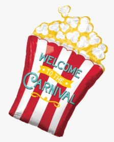 Bucket Of Popcorn Balloon - Circus Balloon, HD Png Download, Transparent PNG