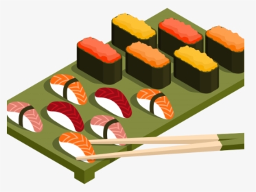 Japanese Food Clipart Cute - Transparent Background Sushi Food Clipart, HD Png Download, Transparent PNG