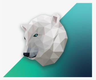 Poly Art Polar Bear Vector Artwork Vector Art Graphic - Fox, HD Png Download, Transparent PNG
