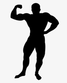 Muscle Man Silhouette Clipart, HD Png Download, Transparent PNG