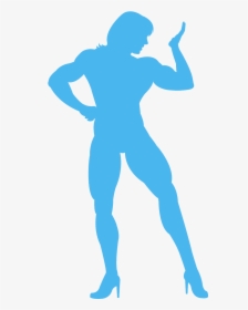 Female Bodybuilder Silhouette, HD Png Download, Transparent PNG