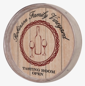 Personalized Wine Bottles Barrel Sign - Circle, HD Png Download, Transparent PNG