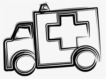 Sketched Ambulance - Ambulance, HD Png Download, Transparent PNG