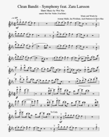 Sheet Music For Piano Symphony Clean Bandit , Png Download - Symphony By Clean Bandit Violin Sheet Music, Transparent Png, Transparent PNG