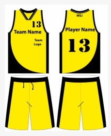 Basketball Jersey Yellow Black, HD Png Download, Transparent PNG