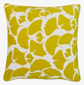 Yellow Gingko Leaf Pillow Cover Handmade In Bali - Throw Pillow Patterns Png, Transparent Png, Transparent PNG
