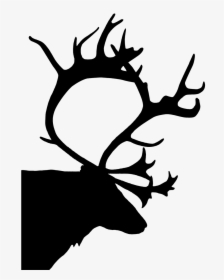 Reindeer Silhouette Christmas Clip Art - Black And White Christmas Silhouettes, HD Png Download, Transparent PNG