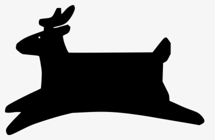 Silhouette,monochrome Photography,deer - Deer, HD Png Download, Transparent PNG