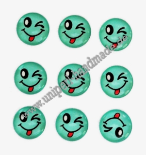 Winking Emoji Png Emoji Cabochon, 14 Mm, Face With - Smiley, Transparent Png, Transparent PNG