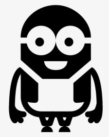 Clip Art Minion Black And White - Minion Icon Png, Transparent Png, Transparent PNG