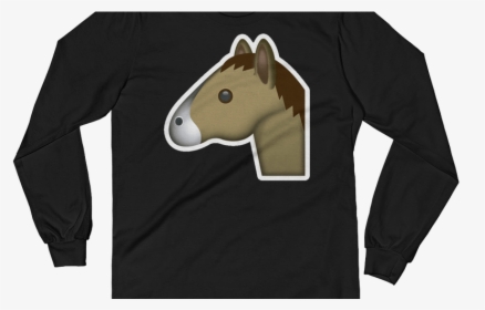 Men S Emoji Long Sleeve T Shirt Horse Face Just Emoji - Dexter Gordon T Shirt, HD Png Download, Transparent PNG