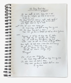 Shebeingbrandnew Lyricsheet Notebook - My Time Evan Bartels Lyrics, HD Png Download, Transparent PNG