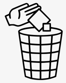 Put Paper In Dustbin Clipart , Png Download - Black And White Clipart Put, Transparent Png, Transparent PNG