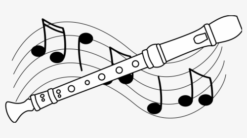 Music Black And White Concert Clip Art Black And White - Recorder Clipart, HD Png Download, Transparent PNG
