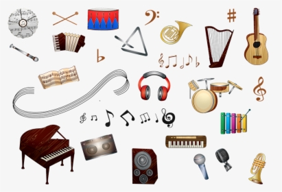 Music Instruments, Piano, Guitar, Cymbal, Organ, HD Png Download, Transparent PNG