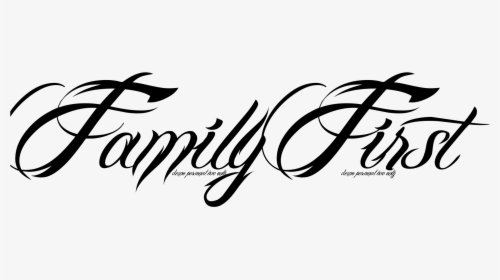 Clip Art Familia Primero Tattoo - Hình Xăm Family First, HD Png Download, Transparent PNG