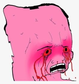 Face Red Pink Nose Facial Expression Mammal Vertebrate - Pink Wojak Transparent, HD Png Download, Transparent PNG