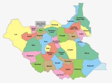 South Sudan-32 States - South Sudan, HD Png Download, Transparent PNG