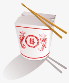 Chinese Food Asian Food Clipart Image - Chinese Takeout Box Transparent, HD Png Download, Transparent PNG