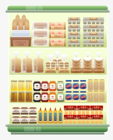 Supermarket Shelf, Products, Grocery, Egg, Bread - Food Shelf Png, Transparent Png, Transparent PNG