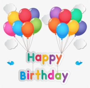 Birthday Wallpaper Png , Png Download - Happy Birthday Balloon Papers, Transparent Png, Transparent PNG