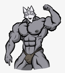 Clip Art Bodybuilder Drawing - Muscle Wolf O Donnell, HD Png Download, Transparent PNG
