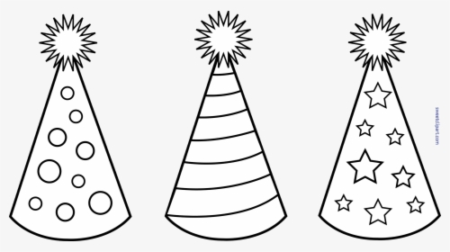 Clip Art Birthday Hat Clipart Black And White - Draw A Birthday Hat, HD Png  Download , Transparent Png Image - PNGitem
