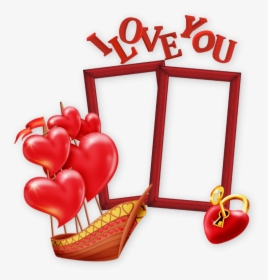 I Love You, Valentine S Day Frame - Love You Photo Frame Png, Transparent Png, Transparent PNG