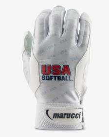 Usa Softball White Batting Gloves - Football Gear, HD Png Download, Transparent PNG