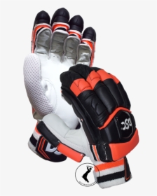 Dsc Condor Flite Cricket Batting Gloves, Black Orange - Black Cricket Batting Gloves, HD Png Download, Transparent PNG