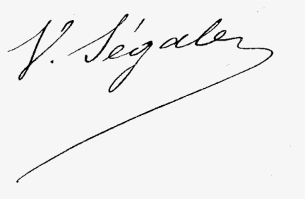 Signature Victor Segalen - Victor Signature, HD Png Download, Transparent PNG
