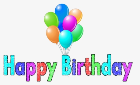 Happy Birthday Png Text - Balloon, Transparent Png, Transparent PNG