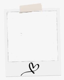 #polaroid #frame #love #heart #photo #picture #white - Single Polaroid Frame Png, Transparent Png, Transparent PNG