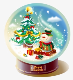 Snowman Picture Gift Snowglobe Globe Snow Christmas - Christmas Snow Globe Transparent Background, HD Png Download, Transparent PNG