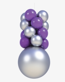 Indoor Balloon 4 Layer Ceiling Column Kit Alone - Purple And Silver Balloon Clipart, HD Png Download, Transparent PNG