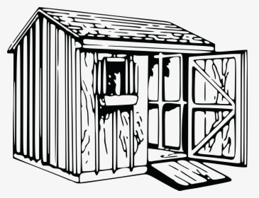 Shack Vector Wooden - Shed Black And White, HD Png Download, Transparent PNG