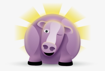 Prosperity Cow Clip Arts - Fat Purple Cow, HD Png Download, Transparent PNG