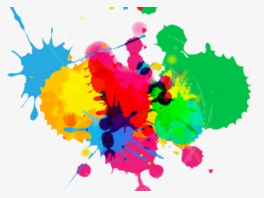 Ink Clipart Color Splash - Paint Splatter Transparent, HD Png Download, Transparent PNG