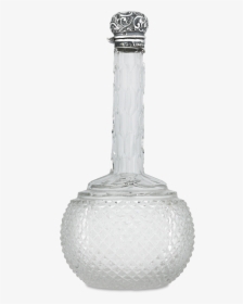 English Cut Glass And Sterling Silver Perfume Bottle - Glass Bottle, HD Png Download, Transparent PNG