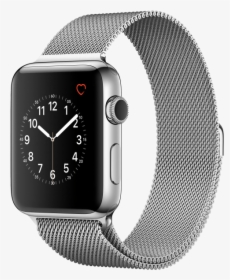 Apple Watch Series 4 Png Image Free Download Searchpng - Apple Watch Silver Milanese Loop, Transparent Png, Transparent PNG