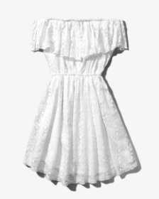 Abercrombie White Dress Lace Off The Shoulder, HD Png Download, Transparent PNG