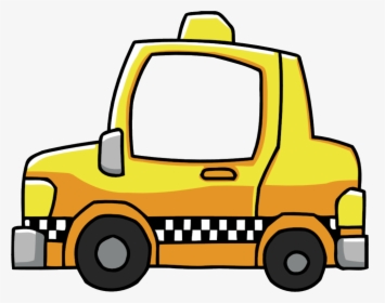 Vector Cars Png - Cartoon Taxi Transparent Background, Png Download, Transparent PNG