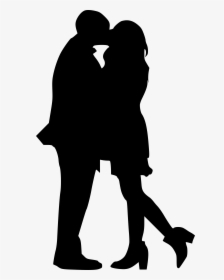 Couple Kissing Silhouette, HD Png Download, Transparent PNG