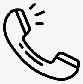 The Icon Shows A Telephone Receiver That Would Seen - Phone Icon Line Png, Transparent Png, Transparent PNG