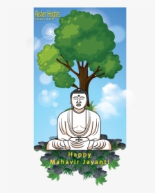 Web Mahvir Jaynti - Gautama Buddha, HD Png Download, Transparent PNG